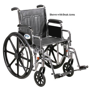 Wheelchair Std 18  Fixed Arms w/Swing-Away Footrests