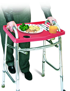 Walker Tray w/o Grip Mat Red