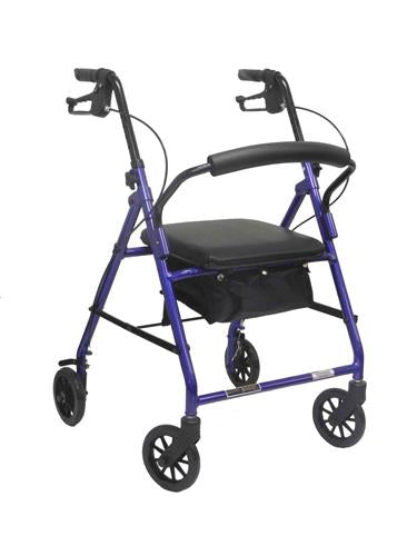 Aluminum Rollator w/Loop Brake Blue  (PMI) 4-Wheel