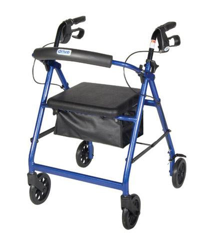 Rollator 4-Wheel Burgundy w/Padded Seat  Medline