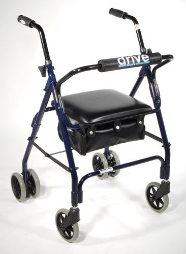 Rollator Mimi-Lite 4-Wh w/Pad Seat-Push Brakes Blue(510)
