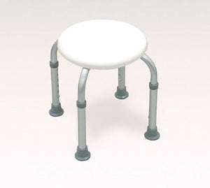 Bath Stool  - Round  White