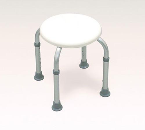 Bath Stool  - Round  White