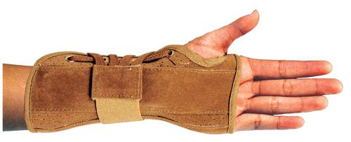 Bell-Horn Wrist Brace  Suede Medium Left  6.5 -7.5   Black