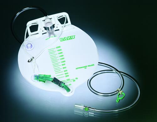 Bard Center-Entry Urine 2000ml Drainage Bag w/Tubing