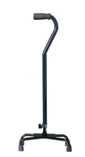 Quad Cane-Small Base Black  w/Foam Rubber Grip
