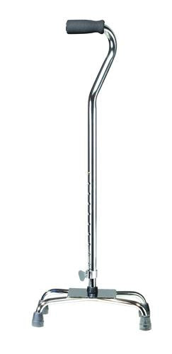 Quad Cane-Small Base w/Vinyl Grip