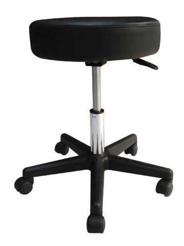 Pneumatic Doctors Stool W/O Back W/O Foot Ring  Black