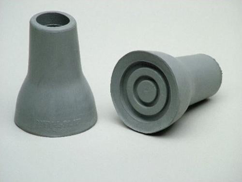 Lofstrand Crutch Tips 7/8  Grey Pair