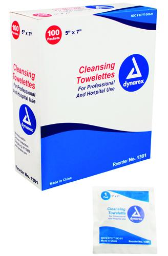 Towellette  Cleansing  Bx/100 5 x7