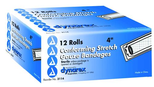 Stretch Gauze Bandage 4  Sterile Case 96 Rolls