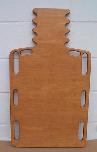Wood Short Spine Backboard W/ Pinned Hole  32  L  x 16  W