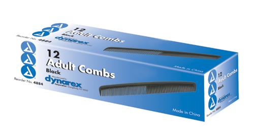 Combs-7   Bx/12  Black Plastic