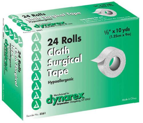 Surgical Tape  Silk  Cloth 1/2  x 10 Yds.  Bx/24