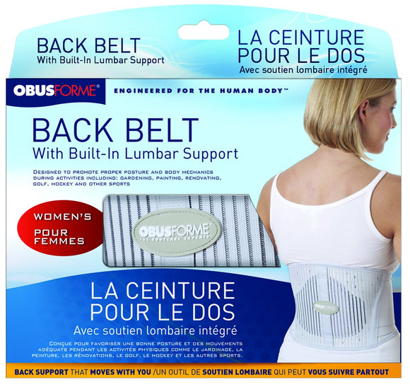 Back Belt-Female  Medium/Large Light Grey  Obusforme