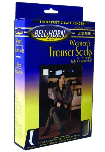 Women's Trouser Socks  Black 15-20 mmHg  X-Large