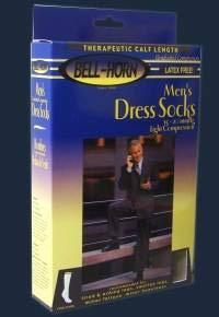 Men's Dress Socks  White 15-20 mmHg  Large