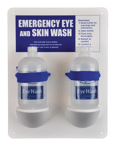 Eye Wash Station w/2 - 16oz Filled Eye and Skin Wash