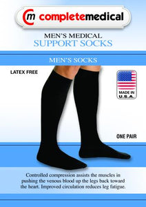 Men's Firm Support Socks 20-30mmHg  Brown  Large