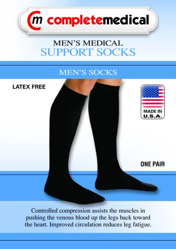 Men's Firm Support Socks 20-30mmHg  Brown  Small