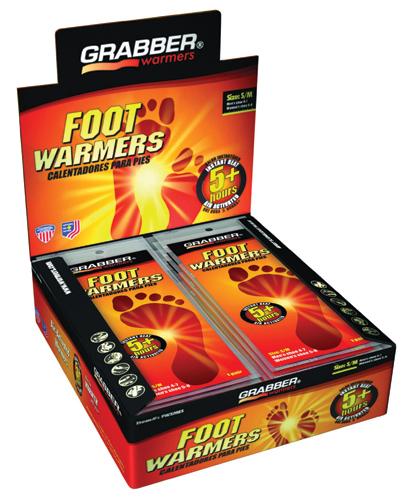 Foot Warmer Display Grabber Small/Medium    Box/30 pair