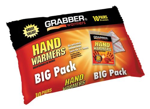 Arthritis Hand Warmers Pack/10 J-Hook Poly Bag 3  x 8.5