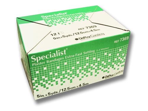 Specialist Plaster Bandages Fast Setting 4 x5yds Bx/12