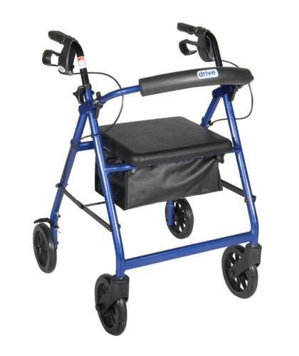 Rollator  Aluminum w/Fold-Up & Removeable Back  Padded Seat