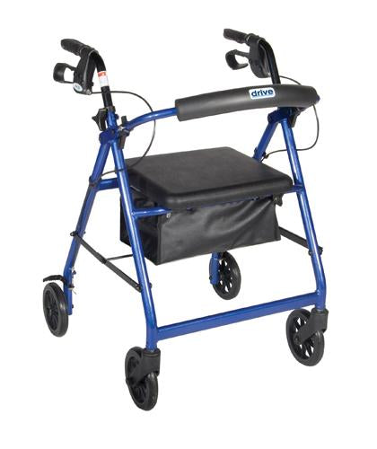 Rollator  Aluminum w/Fold-Up & Removeable Back  Padded Seat