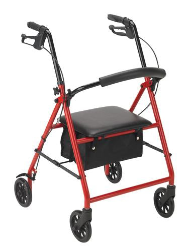 Rollator with 6  Wheels Red