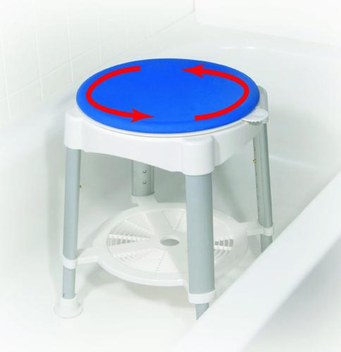 Bath Stool with Padded Rotating Seat